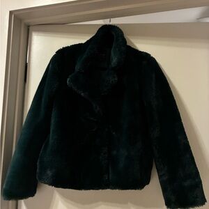 Ci Sono Forest Green Teddy Jacket